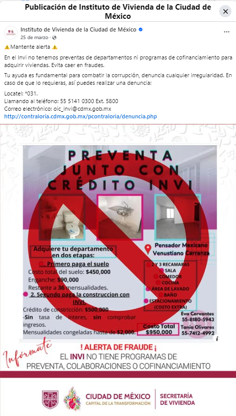 INVI alerta de fraudes
